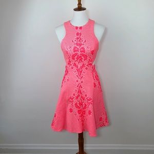 Amanda Uprichard Pink Jacquard Dress, Sz Medium
